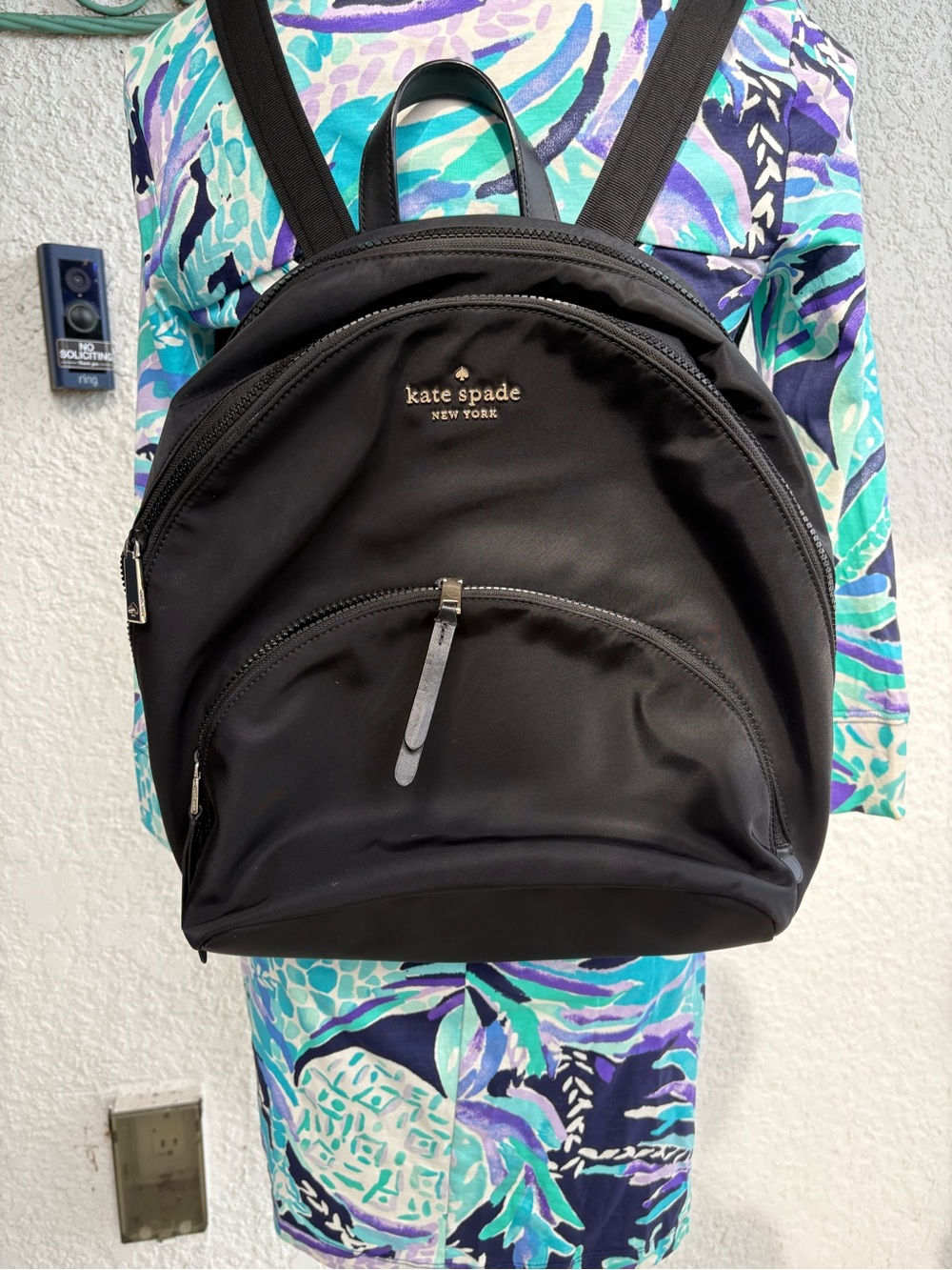 kate spade New York Karissa Black Nylon Backpack